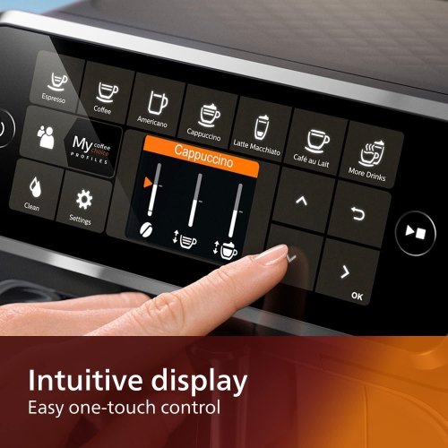 Refurbished - Philips 4300 Automatic Espresso Machine with LatteGo Milk Frother – Black