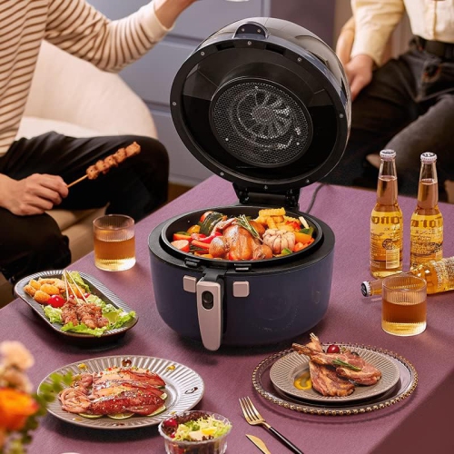 BEAR Air Fryer 10 in 1 Digital Air Fryer Oven 6.5 QT with Free Recipes, Oil-Free Air Fryer Toaster Oven with 120° Visible Window, One Touch Screen,