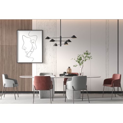 BAZZ Fugio Pendant Light Fixture 2400 Lumens-2700K, Black, P20064BK1