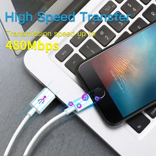 1 Meter 20W USB C to Lightning 8-Pin Charger Cable - Fast Charging Cord for iPhone 14, 13, 12, 11/Mini/Pro/ProMax/iPad 8/Pro - White