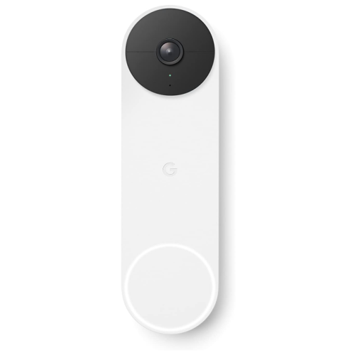 GOOGLE  Refurbished (Excellent) - Nest Wi-Fi Battery-Powered Video Doorbell Security Camera - Snow