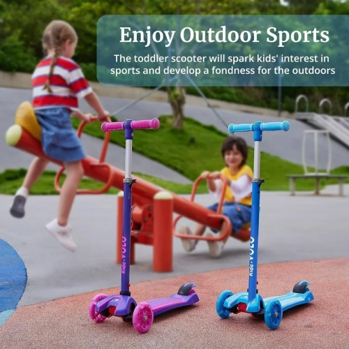 Trottinette Gotrax GS1 pour enfants de 3 à 8 ans, 3 hauteurs réglables, plateforme antidérapante de 6 po de largeur et haute stabilité