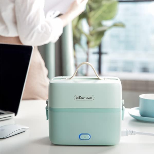 BEAR Electric Lunch Box Food Heater Warmer, Auto Power off when water dried out, 120V Home/Office with Removable 304 Stainless Steel Food Container