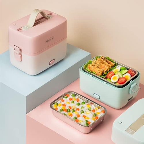 BEAR Electric Lunch Box Food Heater Warmer, Auto Power off when water dried out, 120V Home/Office with Removable 304 Stainless Steel Food Container