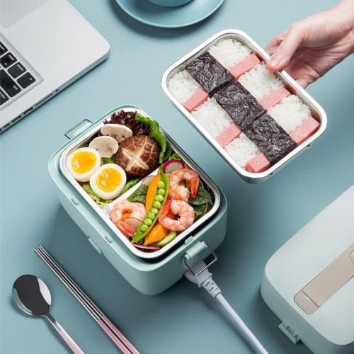 BEAR Electric Lunch Box Food Heater Warmer, Auto Power off when water dried out, 120V Home/Office with Removable 304 Stainless Steel Food Container
