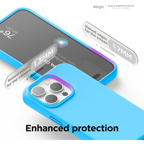 elago Compatible with iPhone 15 Pro Case, Liquid Silicone Case, Full Body Protective Cover, Shockproof, Slim Phone Case, Anti-Scratch Soft Microfiber