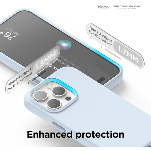 Étui en silicone magnétique elago compatible avec l'étui iPhone 15 Pro de 6,1 po compatible avec tous les accessoires MagSafe - aimants intégrés,