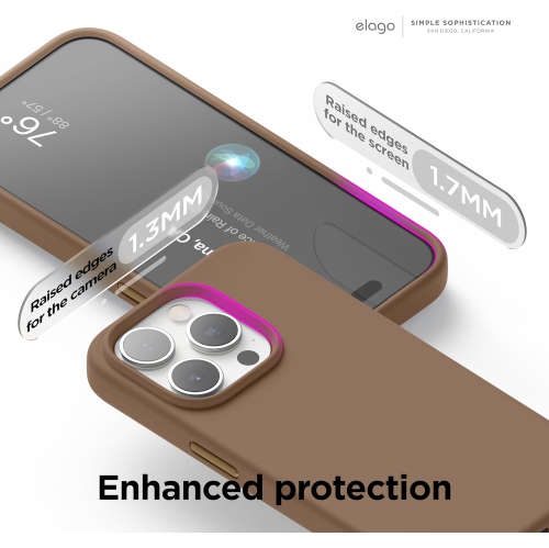 elago Magnetic Silicone Case Compatible with iPhone 15 Pro Max Case 6.7 Inch Compatible with All MagSafe Accessories - Built-in Magnets, Soft Grip