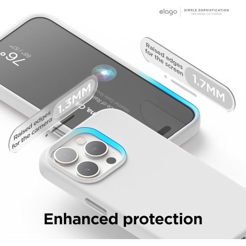 elago Magnetic Silicone Case Compatible with iPhone 15 Pro Case 6.1 Inch Compatible with All MagSafe Accessories - Built-in Magnets, Soft Grip