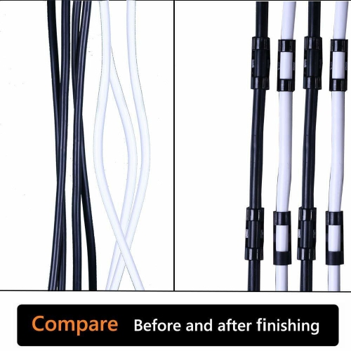 ISTAR 40 Pcs Self-Adhesive Cable Clips Organizer Drop Wire Holder Cord Management System