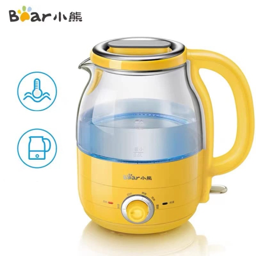 Bear 1.2L Electric Kettle, Electric BPA-Free Glass Kettle, Temperature Dial, Keep Warm Function, Cordless 360° Base, Auto Shut-Off Function – Quick