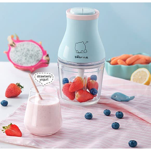 Bear Food Processor-Food Chopper Electric Dual Speed for Meat, Vegetable, 0.6L,Blue