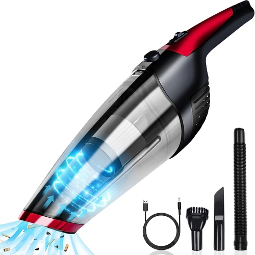 Handheld Vacuum Cleaner Cordless, Rechargeable, Powerful Suction Cleaner, Portable Hand Vacuum for Pet Hair Home and Car Cleaning, Wet & Dry