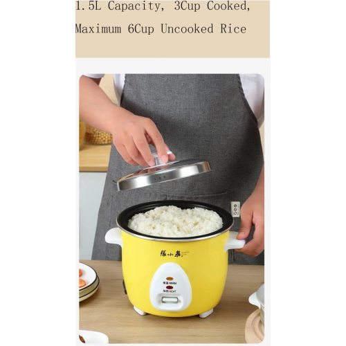 Zhangxiaoquan 3cup Rice Cooker, 1.5L, with steamer and inner pot cover, maximum rice capacity 3 cups