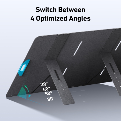 Anker SOLIX PS400 Monocrystalline Portable Solar Panel, 4 Set Angles, IP67 Waterproof
