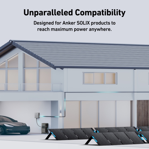 Anker SOLIX PS400 Monocrystalline Portable Solar Panel, 4 Set Angles, IP67 Waterproof