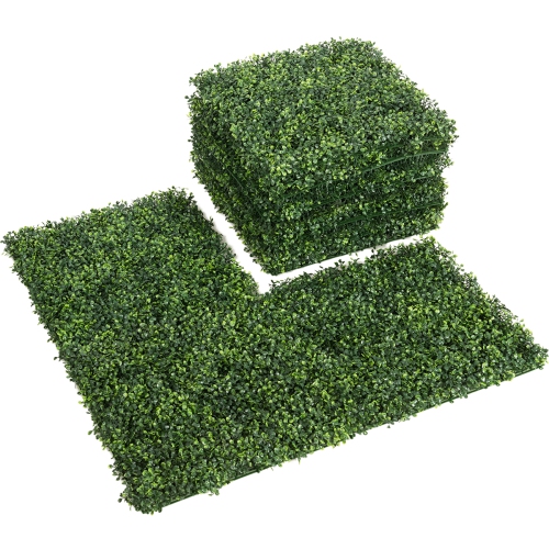 Topbuy 12-Piece 20" x 20" Artificial Topiary Hedge Privacy Fence Boxwood Wall Panel
