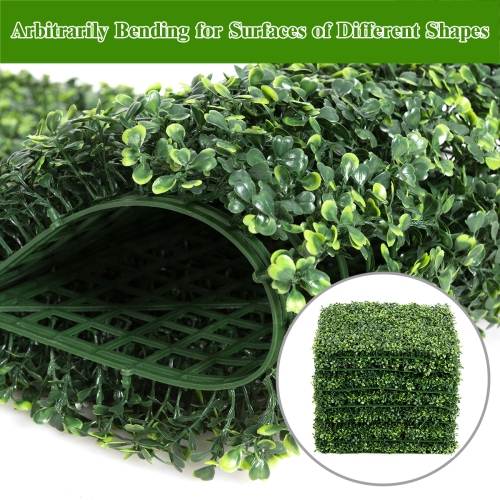 Topbuy 12-Piece 20" x 20" Artificial Topiary Hedge Privacy Fence Boxwood Wall Panel