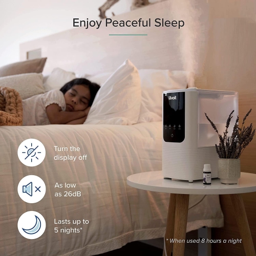 LEVOIT Humidifier for Bedroom Large Room, OasisMist Smart Cool and Warm Mist, Auto Customized Humidity, Ultrasonic Top Fill Oil Diffuser for Baby and