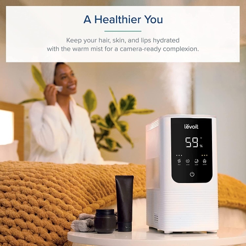 LEVOIT Humidifier for Bedroom Large Room, OasisMist Smart Cool and Warm Mist, Auto Customized Humidity, Ultrasonic Top Fill Oil Diffuser for Baby and