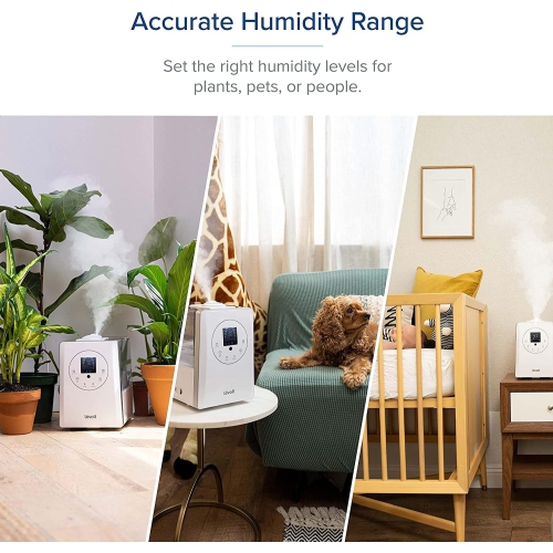 LEVOIT Humidifier for Bedroom, Warm and Cool Mist Humidifiers for Plants, Large Room, 6L Air Humidifier with Remote Control, Essential Oil Tray,