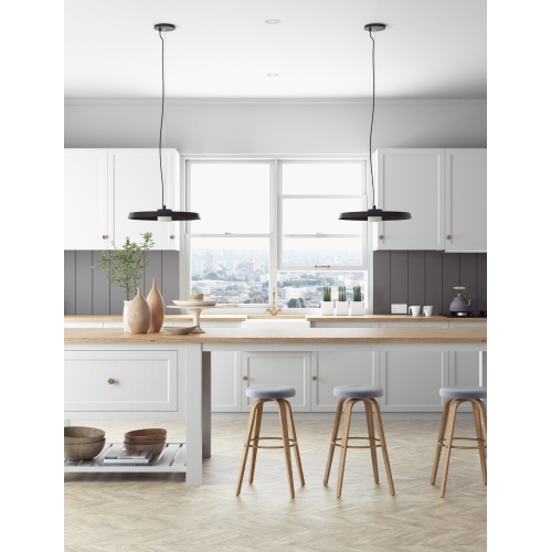 BAZZ Zaza Single Pendant Light Fixture Matt Black 9W Dimmable 800 Lumens 3000k 80+CRI, P20035BK