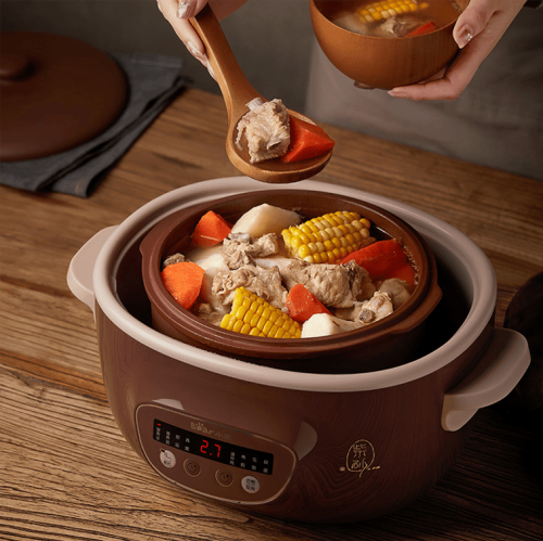 BEAR purple electric stew pot, water-proof stew pot , Full-automatic Slow Cooker, Ceramic Inner Pot, 2.5L DDZ-C25R7