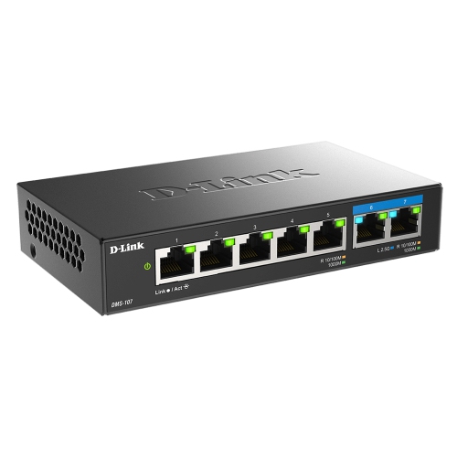 D-Link 7-Port Multi-Gigabit Unmanaged Switch DMS107