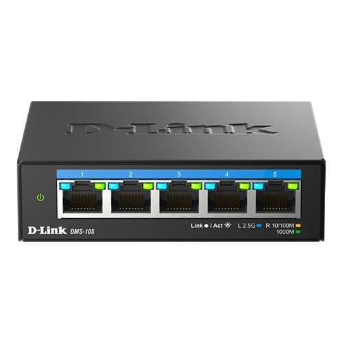 Commutateur non géré 2,5&nbsp;Go multiGigabit à 5 ports de D-Link - DMS-105