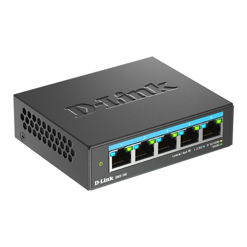 Commutateur non géré 2,5&nbsp;Go multiGigabit à 5 ports de D-Link - DMS-105