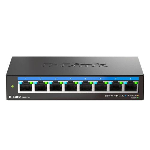 D-Link 8-Port Multi-Gigabit 2.5GB Unmanaged Switch- DMS-108