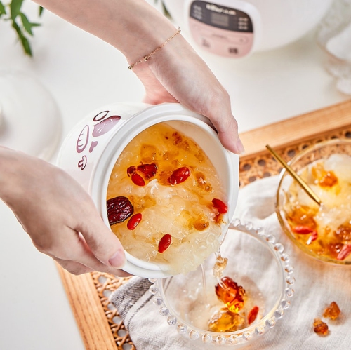 BEAR Mini Ceramic Electric Stew Pot, Water-Proof Stew pot, Bird's Nest Stew Pot, Baby Food Pot 0.8L DDZ-B08C2