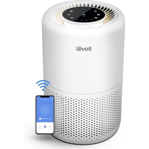 Les purificateurs d'air Levoit pour la chambre à coucher, fonctionne avec  Alexa, purificateur d'air intelligent Wi-Fi Quiet pour les fumeurs d'animaux  domestiques, H13 filtre True HEPA