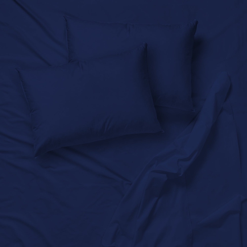 COTTON HOUSE  - Wrinkle-Free Microfiber Sheet Set, King Size, Dark In Blue