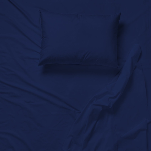 COTTON HOUSE  - Wrinkle-Free Microfiber Sheet Set, Twin Size, Dark In Blue