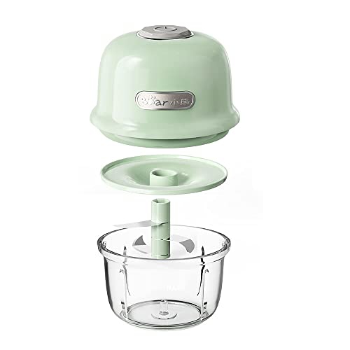 Bear 150ml Electric Garlic Chopper, Mini Food Processor, Onion Shredder, Salad Blender, Rechargeable, Portable, Easy Clean, Health BPA Free, Cordless