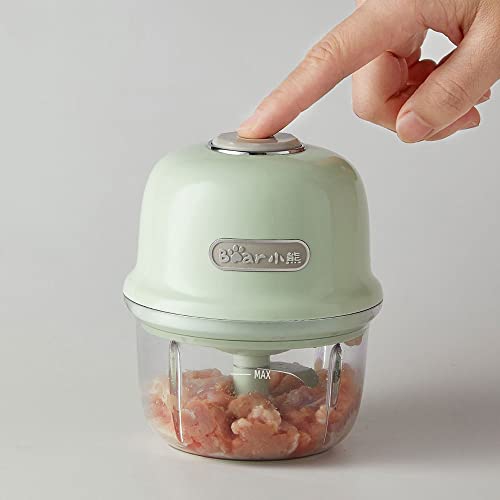 Bear 150ml Electric Garlic Chopper, Mini Food Processor, Onion Shredder, Salad Blender, Rechargeable, Portable, Easy Clean, Health BPA Free, Cordless