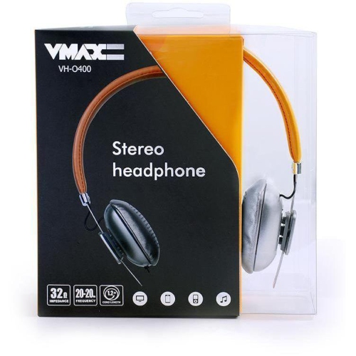[5 Pack] Stereo Headphone Steel With Mic Yellow/Silver