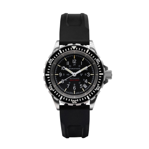 MARATHON - Large Diver's Automatic (Gsar) On Black 3-Piece Rubber Strap Kit 41Mm