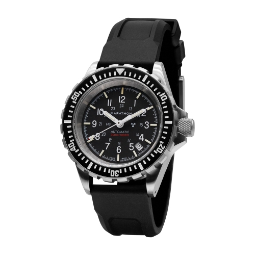 MARATHON- Large Diver's Automatic on Black 3-Piece Rubber Strap Kit 41mm