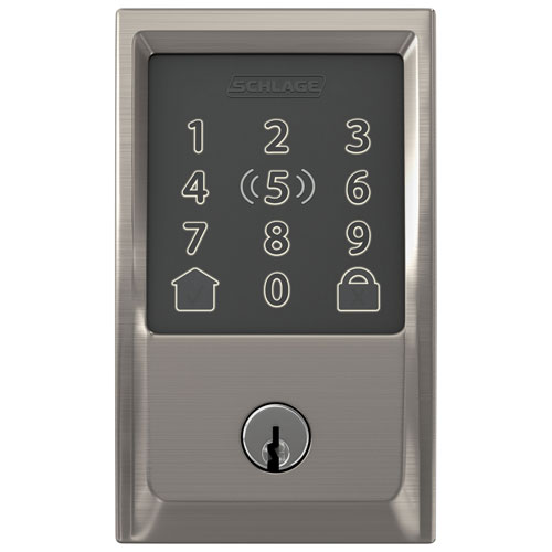 Schlage Encode Plus Smart WiFi Deadbolt Smart Lock - Satin Nickel
