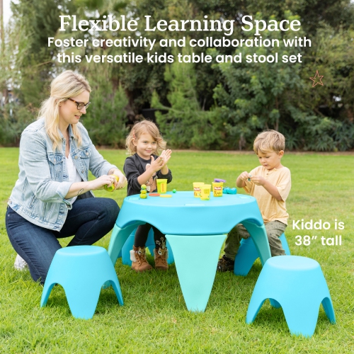 Ayana Table and Stool Set, Kids Furniture, 5-Piece