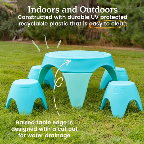 Ayana Table and Stool Set, Kids Furniture, 5-Piece