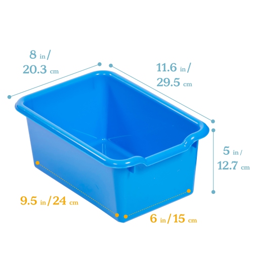 Scoop Front Storage Bins, Multipurpose Organization, 25-Pack