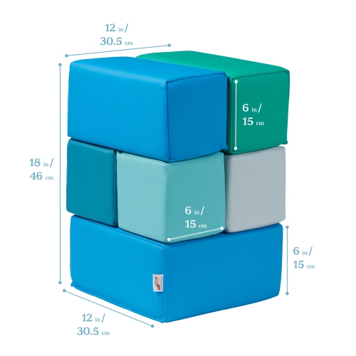 Toddler Foam Building Blocks, Foam Playset, 7-Piece