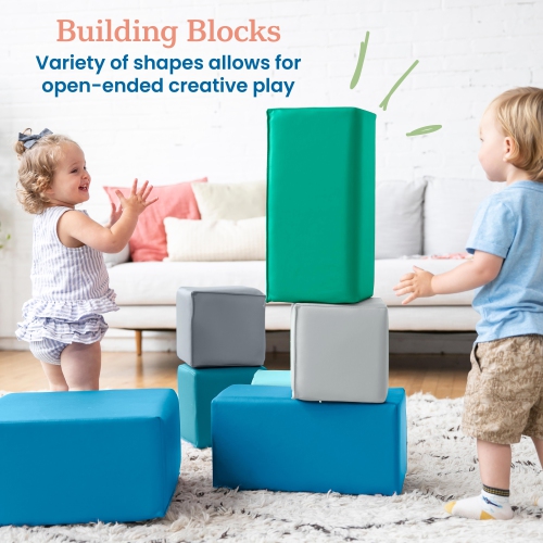 Toddler Foam Building Blocks, Foam Playset, 7-Piece