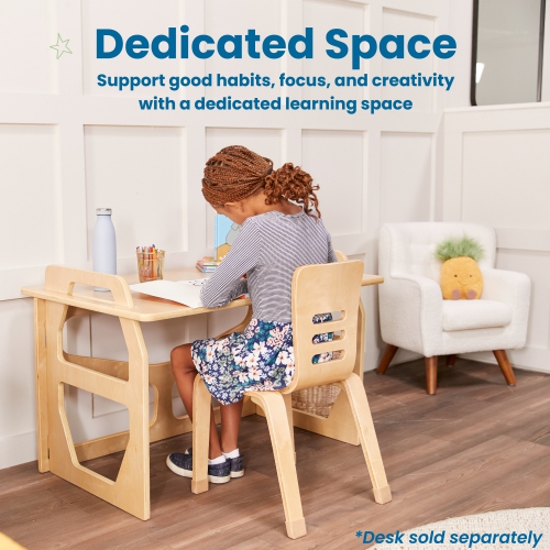 Bentwood Chair, 14in Seat Height, Stackable Seats, 2-Pack