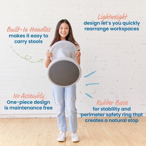 Twist Wobble Stool, 18in Seat Height, Active Seating