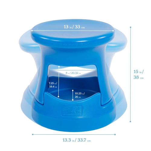 Tabouret oscillant Storage, fauteuil d'apprentissage actif, siège flexible, hauteur du siège 15&nbsp;po