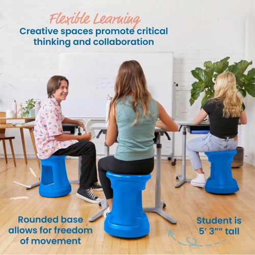 Storage Wobble Stool, Active Learning Chair, Flexible Seating, 18in Seat Height